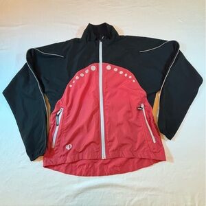 Pearl Izumi Women’s Cycling Jacket Medium Coral Pink Black Reflective Pockets